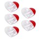 thumbnail image 1 of Juego de 5 tubos de brillo labial en forma de corazón, vacíos y portátiles, para guardar rímel y viajar en casa., 1 of 8