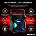 thumbnail image 4 of Risebass Portable Bluetooth Speaker with Microphone Set - Home Karaoke Machine and PA System for Kids and Adults with Party Lights - Rechargeable USB Speaker Set with FM Radio, SD/TF Card and AUX, 4 of 7