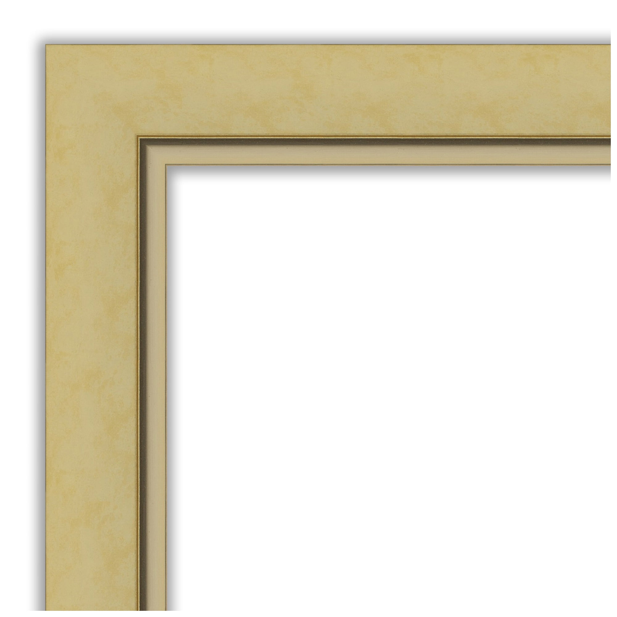 Amanti Art Natural Cork Board Framed Landon Gold Narrow Bulletin Board 39 in. x 27 in.
