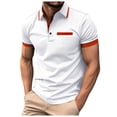 thumbnail image 2 of Mens Polo Shirts Casual With False Pockets On The Chest Roll Neck Buttons Versatile Men'S Clothing, 2 of 4
