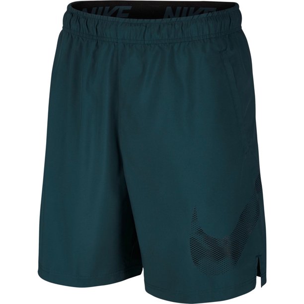 Nike - Pantalones cortos de entrenamiento atlético para hombre, color verde, mediano
