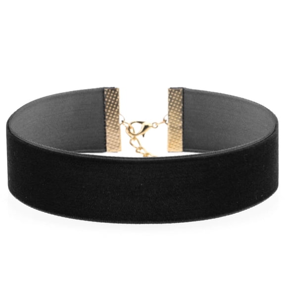 Namzi Retro Velvet Choker Necklace with Adjustable Clasp Soft Plush Choker, Retro Style Velvet Choker,Black