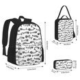 thumbnail image 2 of Pofeuu Fish Bones Print Backpack Travel Backpacks With Lunch Bag Pencil Bag Set 3 pcs Set Cartoon Backpack, 2 of 7