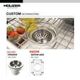 thumbnail image 6 of Houzer Club 13 in Stainless Steel Undermount Single Bowl Bar Sink with Strainer - CS-1307-1, 6 of 6