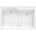 thumbnail image 6 of Ruvati RVG1345GR Epigranite 33" Drop-In Double Basin Granite Composite Kitchen Sink - Grey, 6 of 7