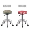 thumbnail image 5 of Naloa Red Checkboard Round Bar Stool Cushion Cover 12-14 inch, Fits Kitchen, Office, Restaurant Chairs - 12 inch, 5 of 7