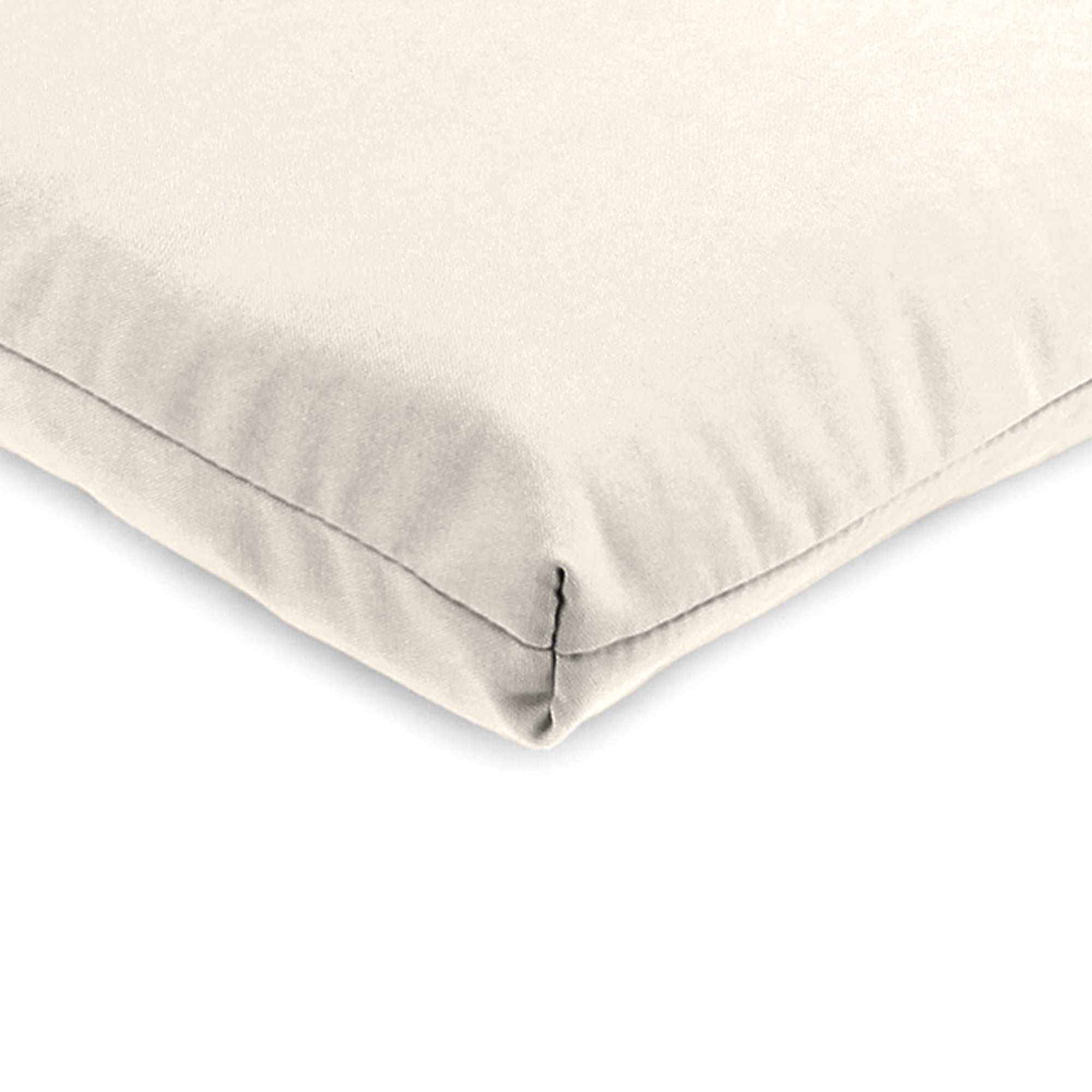 Jordan Manufacturing 44" x 21" Veranda Cream Solid Rectangular Outdoor Chair Cushion with Ties and Hanger Loop (2 Pack)