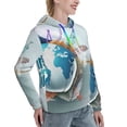 thumbnail image 6 of Honeii Let's go Travel Pattern Womens Oversized Hoodies Long Sleeve Sweatshirts Pullover Fall Outfits with Pocket-Small, 6 of 7