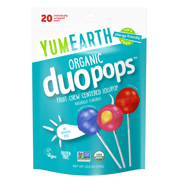 YumEarth Organic Duopops™, Variety, 20 Pops,10.6 oz (300 g)