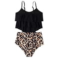thumbnail image 3 of HAWEE Womens Tankini Swimsuits High Waisted Bathing Suits Tummy Control Ruffled Top Swimwear Two Piece Swimming Suits, 3 of 3