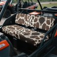 thumbnail image 4 of Binienty UTV Accessories Seat Covers Compatible With Kawasaki Mule 300 3010 3020 4000 4010 2001-2023 2025 Brown Cow Print Heavy Duty Anti-scratch UTV Seat Cover Set of 2, 4 of 8