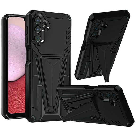 For Samsung Galaxy A04s /A04E Heavy Duty Protection Hybrid Built-in Kickstand Shockproof Military Grade Dual Layer Cover ,Xpm Phone Case [ Black ]