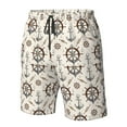 thumbnail image 4 of Cauagu Anchors with Rope Print Men's Swim Trunks,Hawaiian Bathing Suit Swimsuits Beach Shorts with Pockets for Men Quick Dry Swimming Board Shorts-, 4 of 6