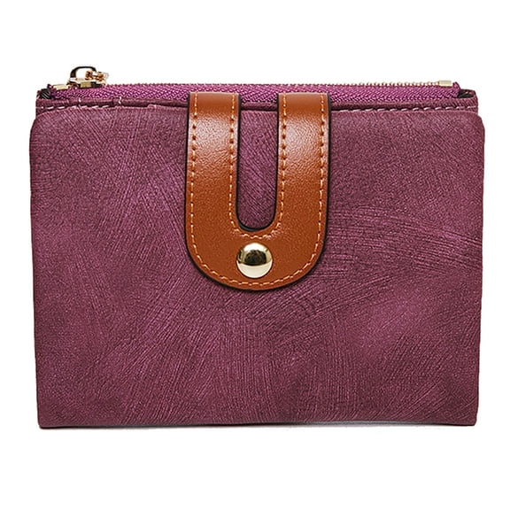 Egoelife Womens Wallets Small Bifold Leather Purse for Women Mini Thin Ladies Wallet Slim Compact with Zipper Coin Pocket