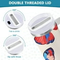 thumbnail image 3 of Yayeee 40oz Stainless Steel Tumbler with Straw and Handle Double-Wall Insulated Travel Water Bottle, Blue Butterflies, 3 of 8