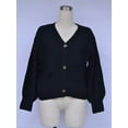 thumbnail image 6 of WFJCJPAF Clearance! Sweater for Women Clearance under $8,00,Women's Long Sleeve Open Front Casual Lightweight Soft Knit Cardigan Sweater Outerwear - Black S, 6 of 7