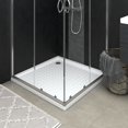thumbnail image 1 of vidaXL Plateau de Base de Douche avec Points Blanc 90x90x4 cm ABS, 1 of 4