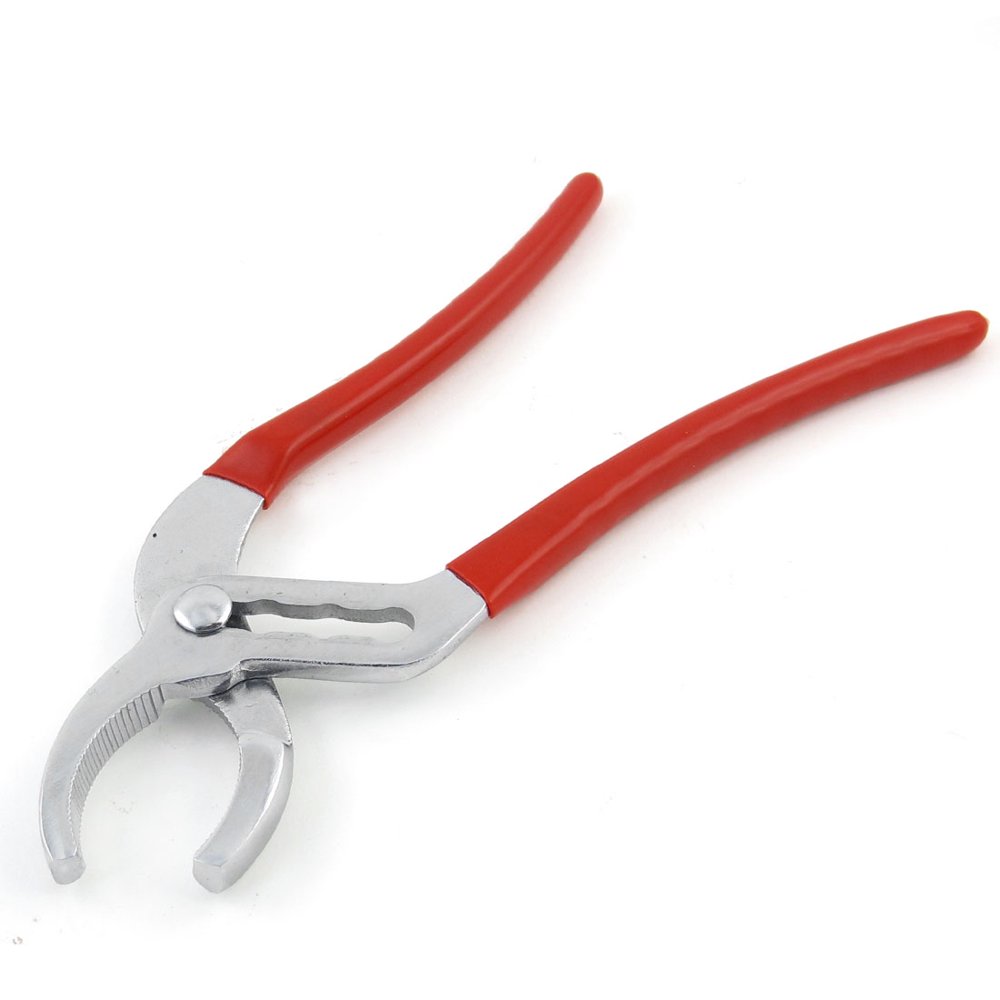 Unique Bargains Red Plastic Grip Adjustable Oil Filter Pliers Wrench