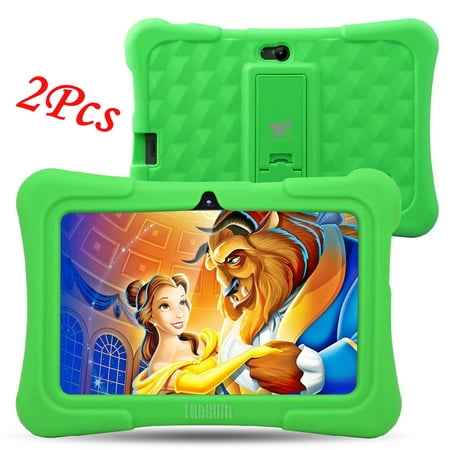 2Pcs DragonTouch Green Newest Y88X Plus 7 inch Kids Tablet Quad Core Android 6.0 Tablet With Children Apps 1GB / 8GB Kidoz Pre-Installed Best gifts for (Best Beat Machine App)