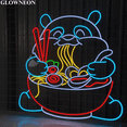 thumbnail image 2 of Glowneon Panda Ramen Wall Art, Ramen Shop Led Sign, Noodles Shop Sign, 2 of 5