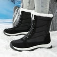 thumbnail image 2 of Mepaouo Womens Winter Boots Fleece Lined Anti-Slip Snow Boots Lace up City Walk Ankle Booties(Black,6.5), 2 of 5