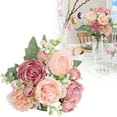 thumbnail image 2 of Meiiso 5-Head Artificial Peony Flowers Double Pink (Peony Stems, Rose Red Peony), Peonies, Peony Bouquet Flower for Vase Arrangements for Table Centerpiece Wedding Decoration Indoor Home Decor, 2 of 9