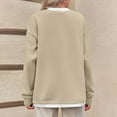thumbnail image 5 of hxobax Oversized Casual Sweatshirts Womens Fall Pullover Tops Long Sleeve Henley V Neck Tunic Shirts, 5 of 7