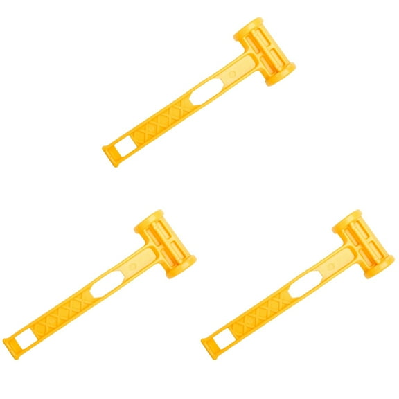 DRAFIDEEP Tent Stake Mallet Yellow For Camping Gear And Outdoor Use 3Pcs