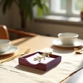 thumbnail image 5 of Decozen Napkin Holder in Solid Wood Brown Finish with Metal ornament in Gold finish, 5 of 9