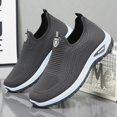 thumbnail image 4 of NOKIO Men's Walking Shoes Lightweight Breathable Knit Sneakers Comfortable S𝗅ip On Sport Shoes with Non-S𝗅ip Durab𝗅e Sole for All Day Standing,Work,Travel and Casual Wear, 4 of 6