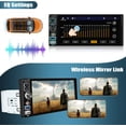 thumbnail image 4 of Single Din Car Stereo with Carplay&Android Auto,6.8 Inch 1 Din Touchscreen Car Radio with Bluetooth FM Radio Mirror Link for iOS/Android USB/Type C SWC Multimedia Player+Backup Camera, 4 of 5