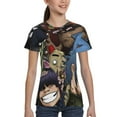 thumbnail image 4 of Gorillaz Music Poster Teen T-Shirt Crewneck Short Sleeve Double-Sided Print Summer Tee Shirts Top For Youth Boys Girls Children Small, 4 of 7
