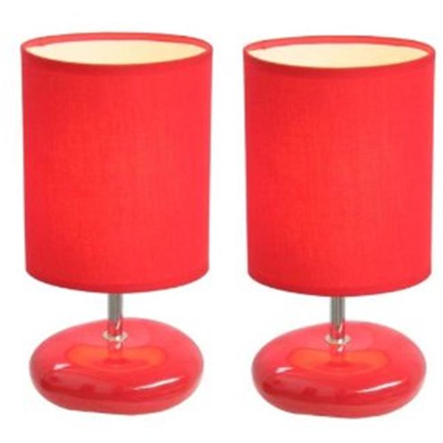 All the Rages Stonies Red Small Stone Look Lamp - 2 Pack