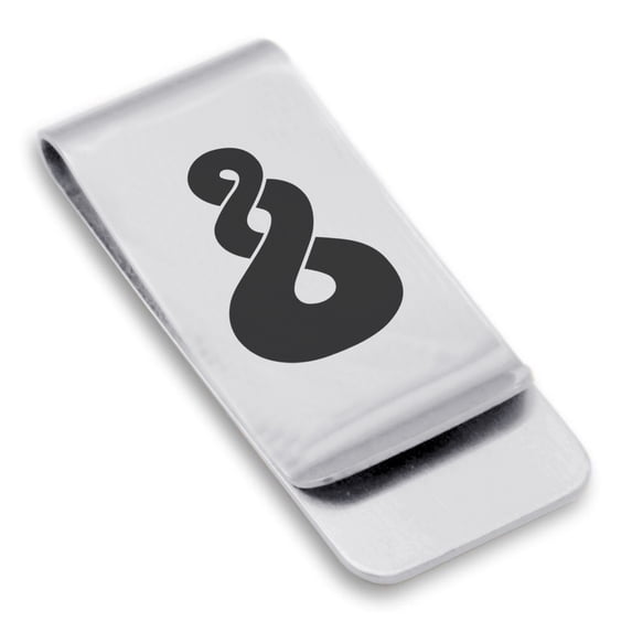 Stainless Steel Pikorua (Twist) Maori Symbol Classic Slim Money Clip Credit Card Holder
