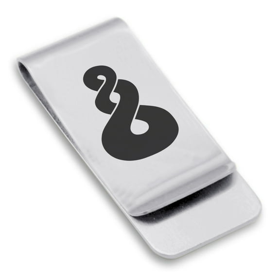 Stainless Steel Pikorua (Twist) Maori Symbol Classic Slim Money Clip Credit Card Holder