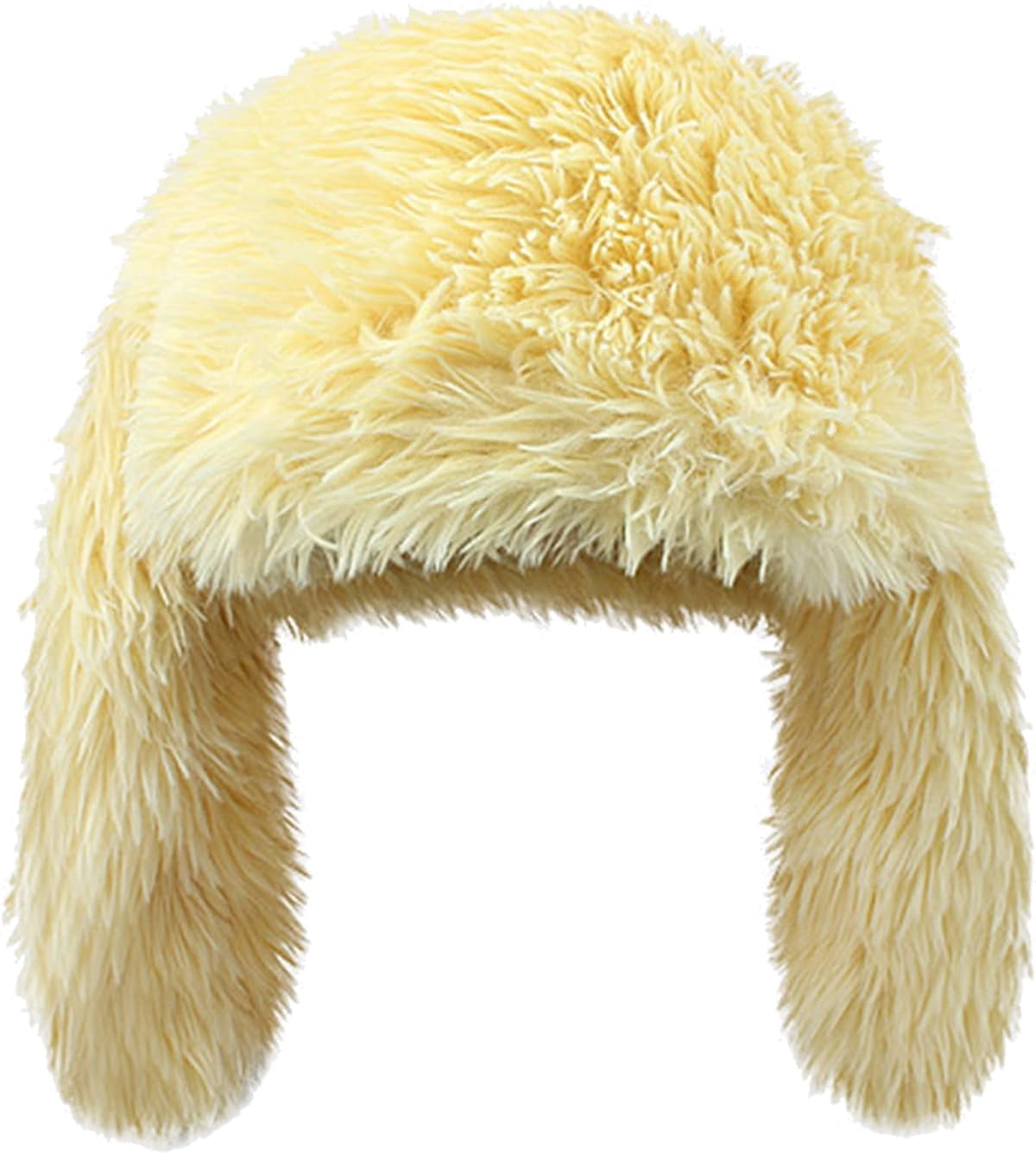 Fuzzy Bunny Hat for Women Cute Plush Beanie with Bunny Ears 