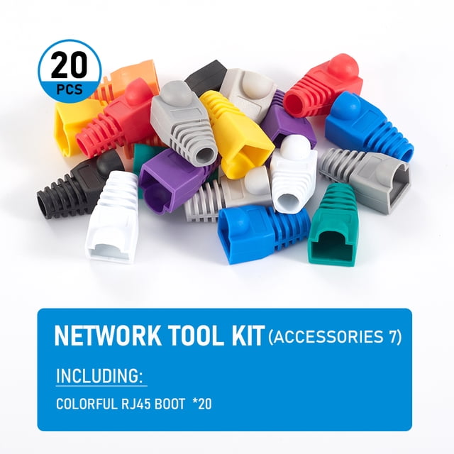 Alicates de engarzado RJ45, cortador pelador de paso para conector Modular Cat7 Cat6 Cat5e 8P8C, herramienta de cable todo en uno Ethernet