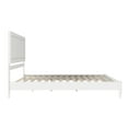 thumbnail image 4 of King Size Wood Platform Bed - Low Profile Modern Bed Frame, White Finish, 4 of 5