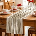 thumbnail image 5 of Brown Beige Vintage Table Runner - 108 Inch Long Retro Abstract Art Cotton and Linen Blended Dress Scarves Farmhouse Table Runner for Kitchen Dining, Coffee Table, 13" x 108", 5 of 8