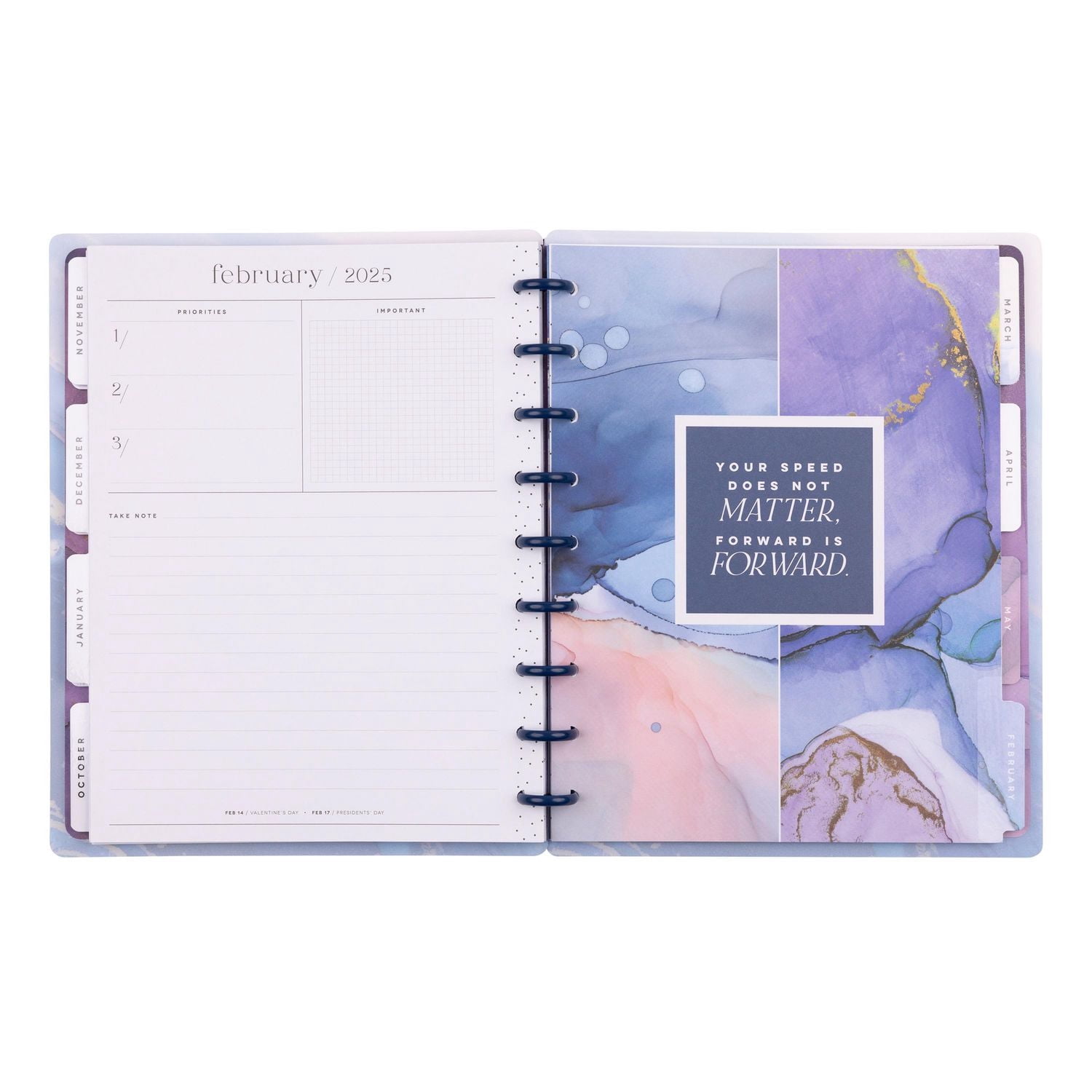 Simply by Happy Planner, New Day New Start Weekly Monthly Planner, Classic 7" x 9.25" Size, July 2024-June 2025