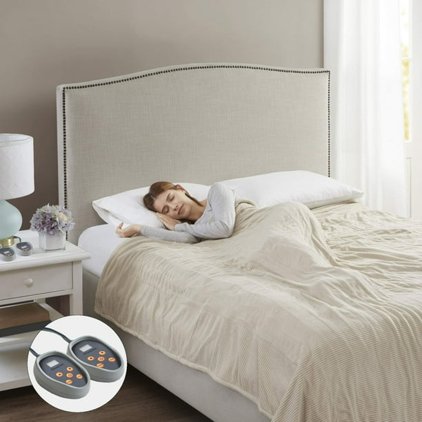Beautyrest Electric Micro Fleece Heated Blanket, King, Natural