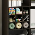 thumbnail image 3 of Furinno Cubicle 9-Compartment Bottle Storage Cube Organizer Insert in Dark Oak, 3 of 8