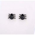 thumbnail image 4 of Pendientes minimalistas de plata de ley 925 Pendientes punk de araña negra (1 par) Rojo Verde, 4 of 5