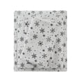 thumbnail image 6 of 4-Piece King 100% Cotton Flannel Printed Sheet Set,Black Snowflakes, 6 of 19