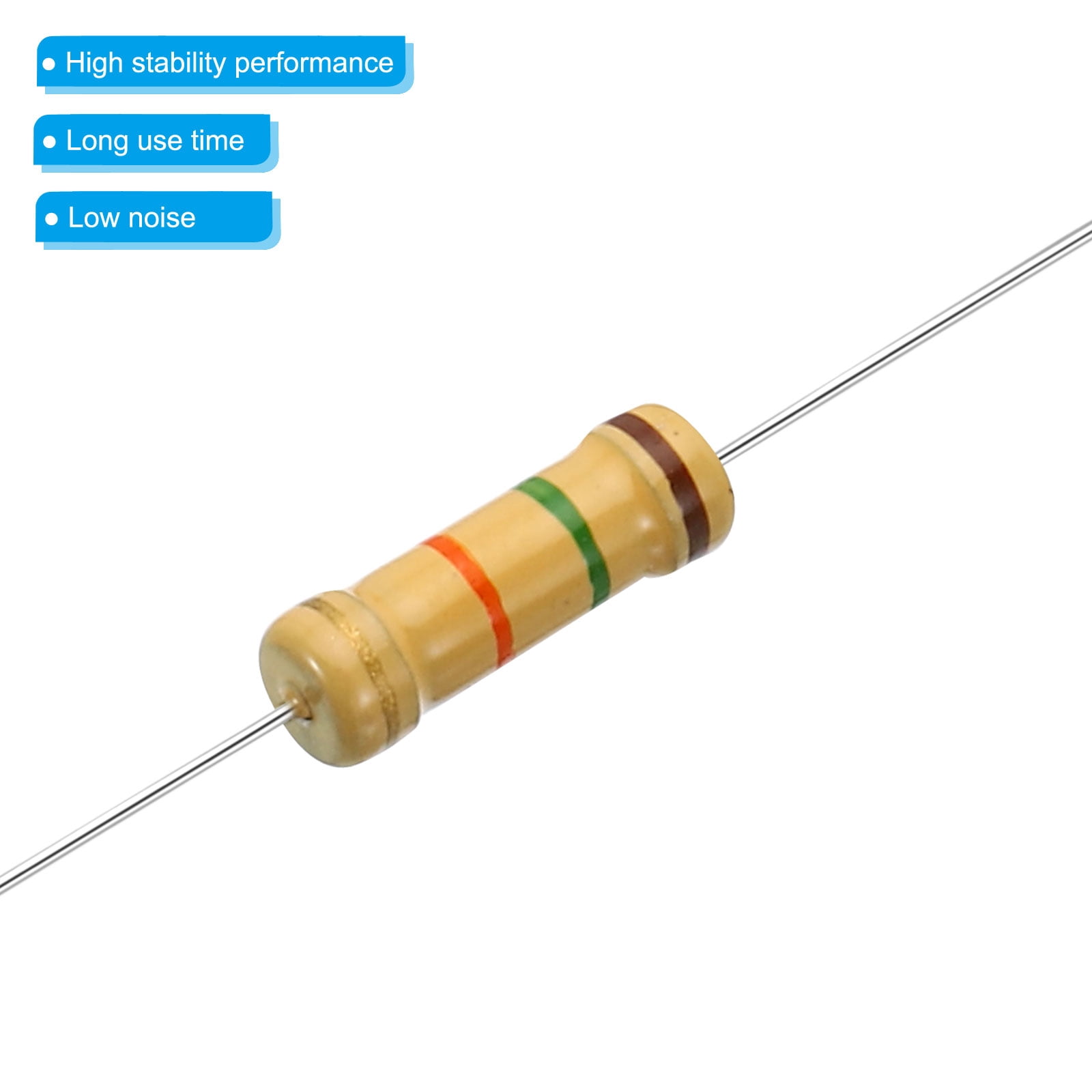 Resistor Kit - 1 Watt, Carbon Film, 5 of each value