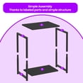 thumbnail image 5 of LEDREM Industrial 2-Pack Accent End Tables, Sturdy Steel Frame & Particleboard, Easy assembly, Adjustable Feet Slim Side Table, Black, 5 of 7