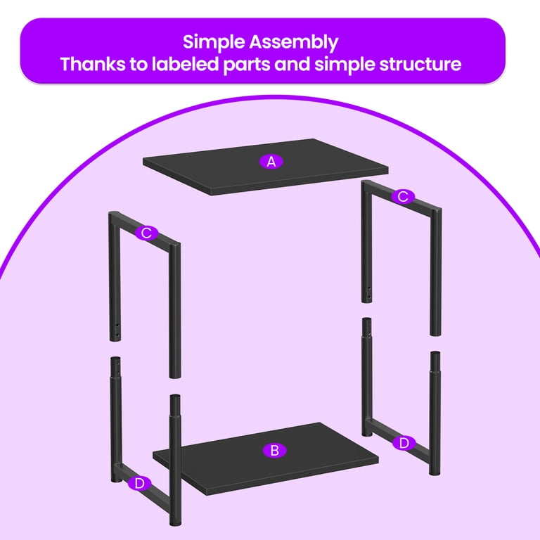 Ledrem Industrial End Table Set, 2-Pack Black Steel photo 5