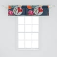 thumbnail image 2 of Alstroemeria Window Valance, Round Shapes with Spot Ornaments and Watercolor Flowers Artwork Boho, Curtain Valance for Kitchen Bedroom with Rod Pocket, 54" X 18", Vermilion Multicolor, by Ambesonne, 2 of 2