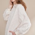 thumbnail image 5 of Defitshape Women's Fuzzy Flannel Fleece Pajama Set Comfy Lounge Winter Warm Loungewear Set White Large, 5 of 5