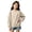 Khaki #0283, variant on Girls Leopard Print Crewneck Sweatshirt Long Sleeve Ribbed Cuffs Casual Loose Fit Fall Pullover Sweatshirt